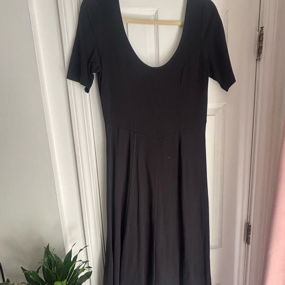 Nasty Gal Black midi dress